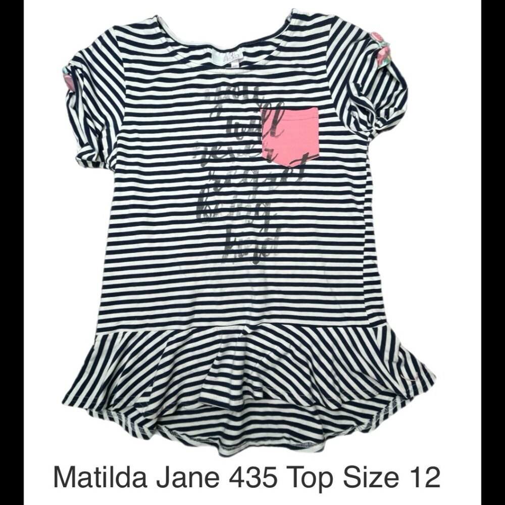 Matilda Jane 435 peplum ruffle top size 12